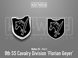 Kitsworld SAV Sticker - Waffen SS - 8th SS Cavalry Division 'Florian Geyer' 